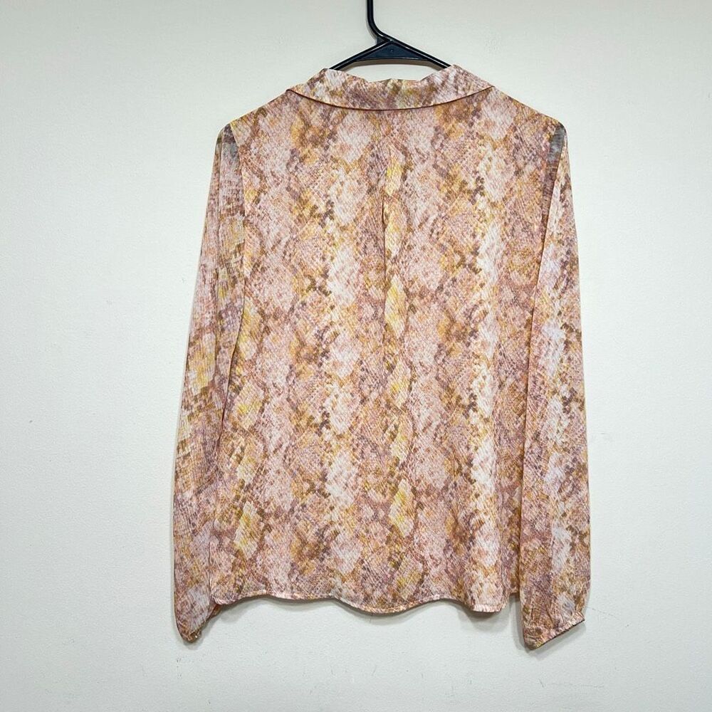 Majorelle Marina Snake Print Chiffon Blouse Small Women - Picture 6 of 8